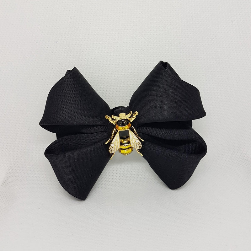 Missaji Black Bow Bee style Design Fashion Brooch