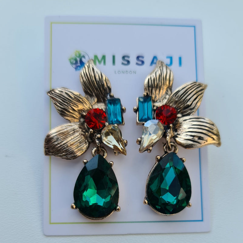 Missaji Stylish Leaf Design Fashion Earring