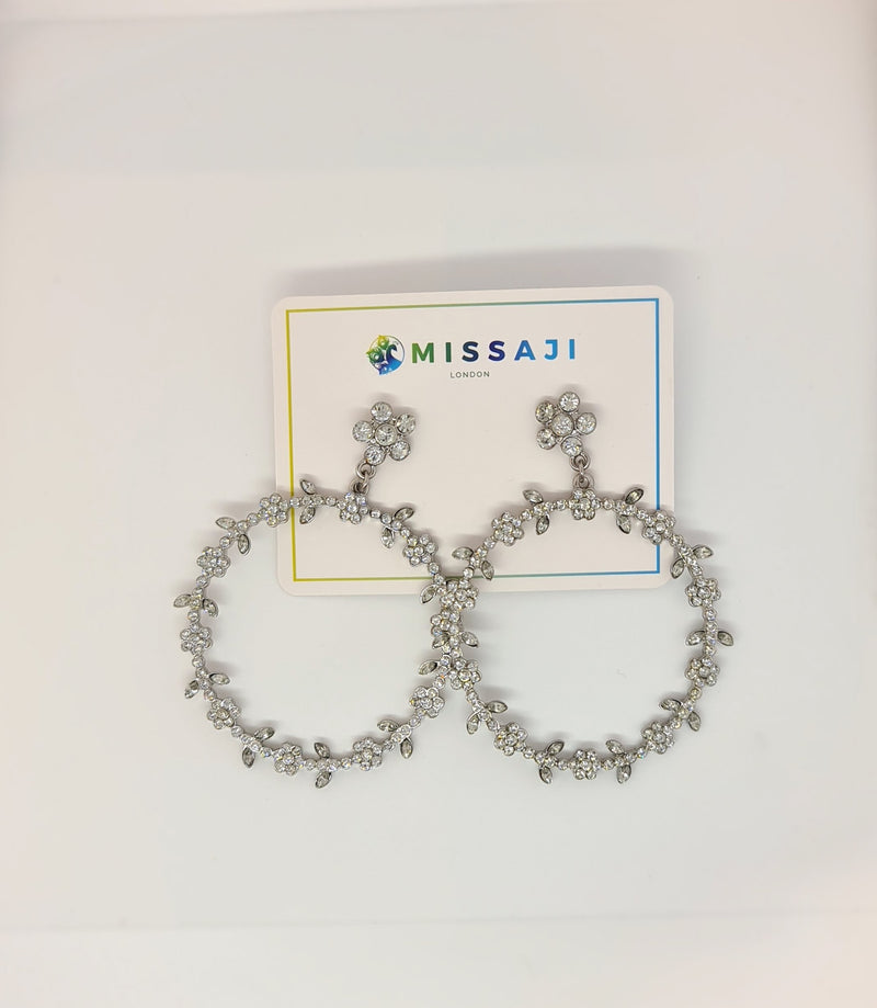 Missaji Round Bridal Earrings