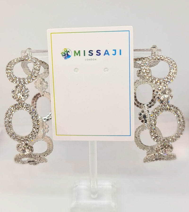 Missaji Diamante Hoop Earring