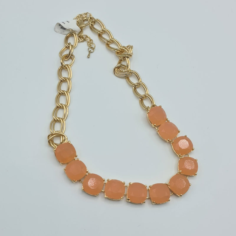 Missaji Peach Chain Necklace