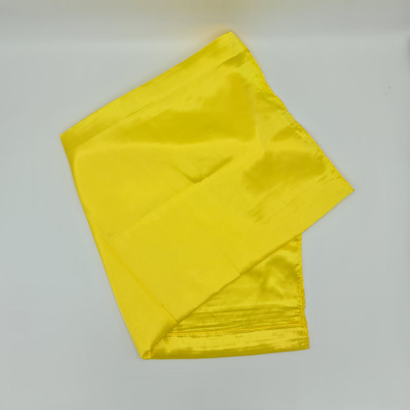 Missaji Bright Yellow Satin Scarf