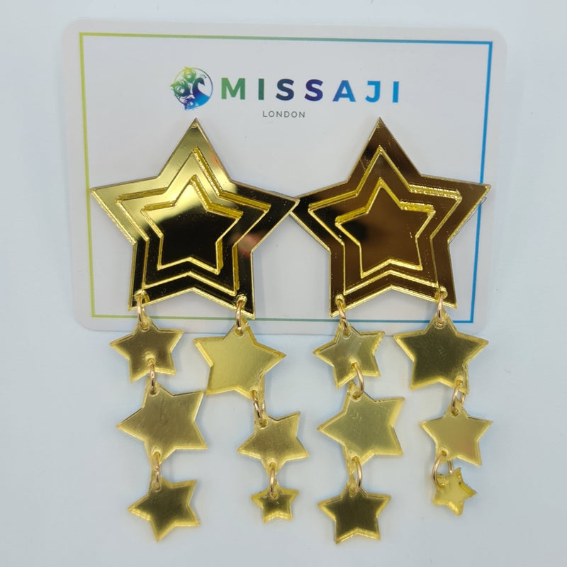 Missaji Star Drop Down Fashion Earring