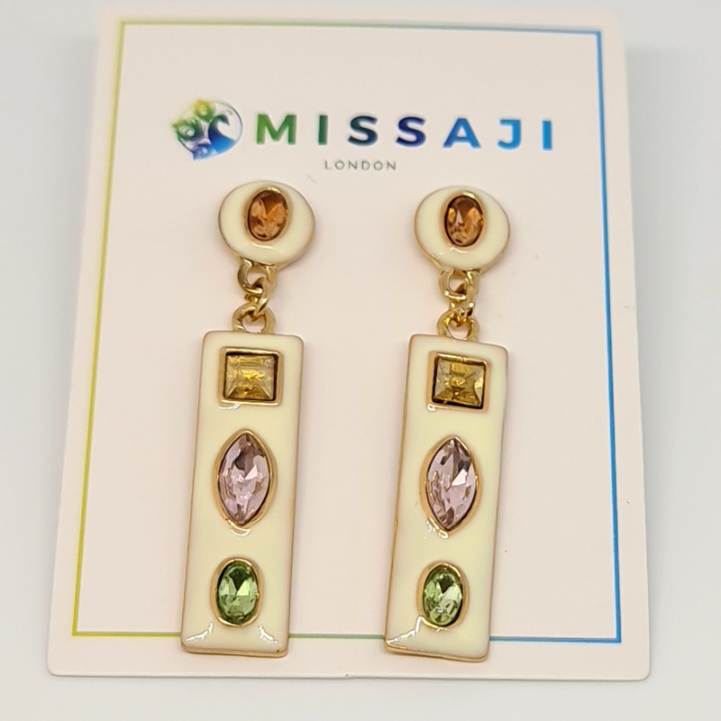 Missaji Enamel and diamante Fashion Earrings