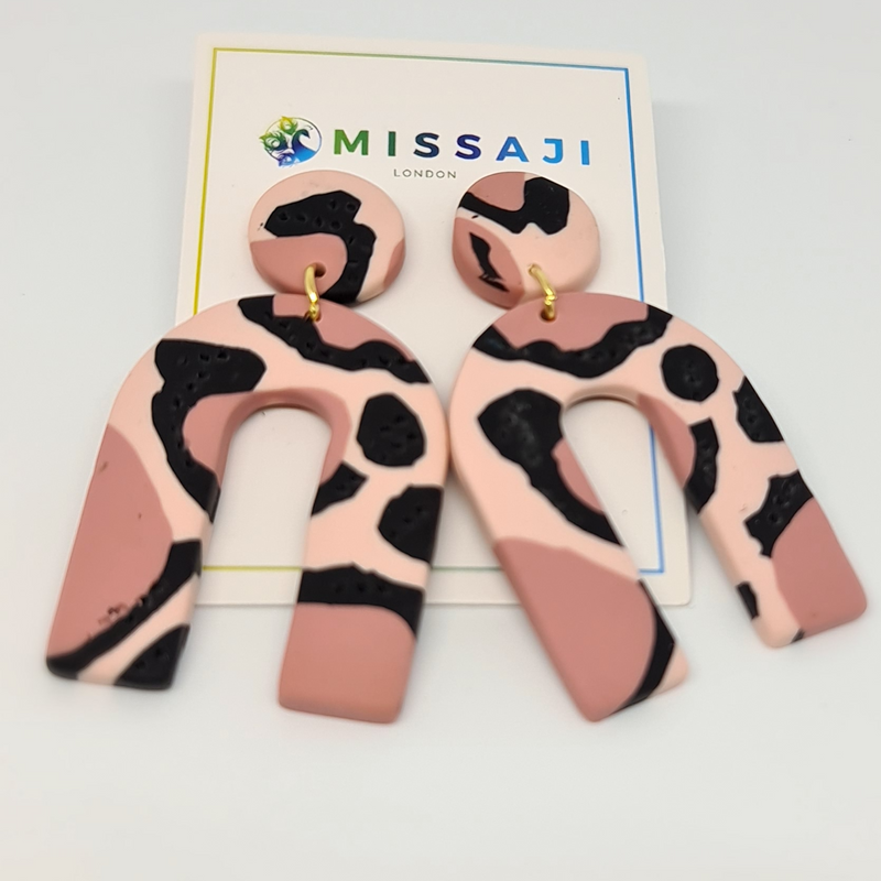 Missaji Multi Color Geometric Animal print Fashion Earrings