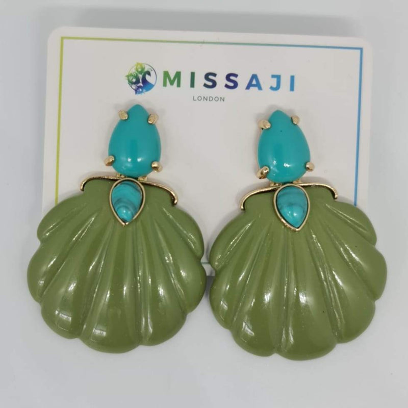 Missaji Shell shape multi colour Fashion Earring