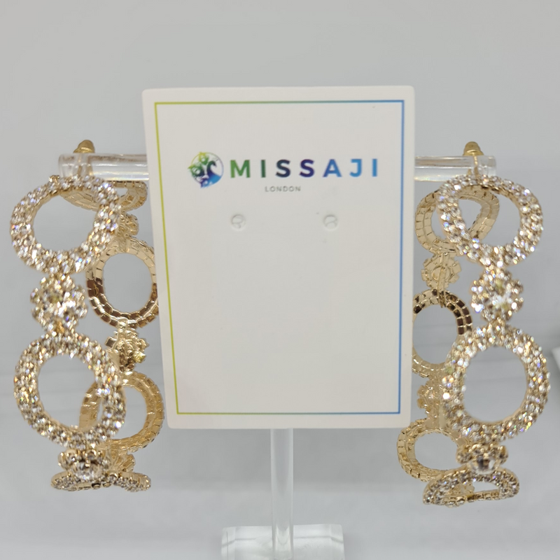 Missaji Diamante Hoop Earring